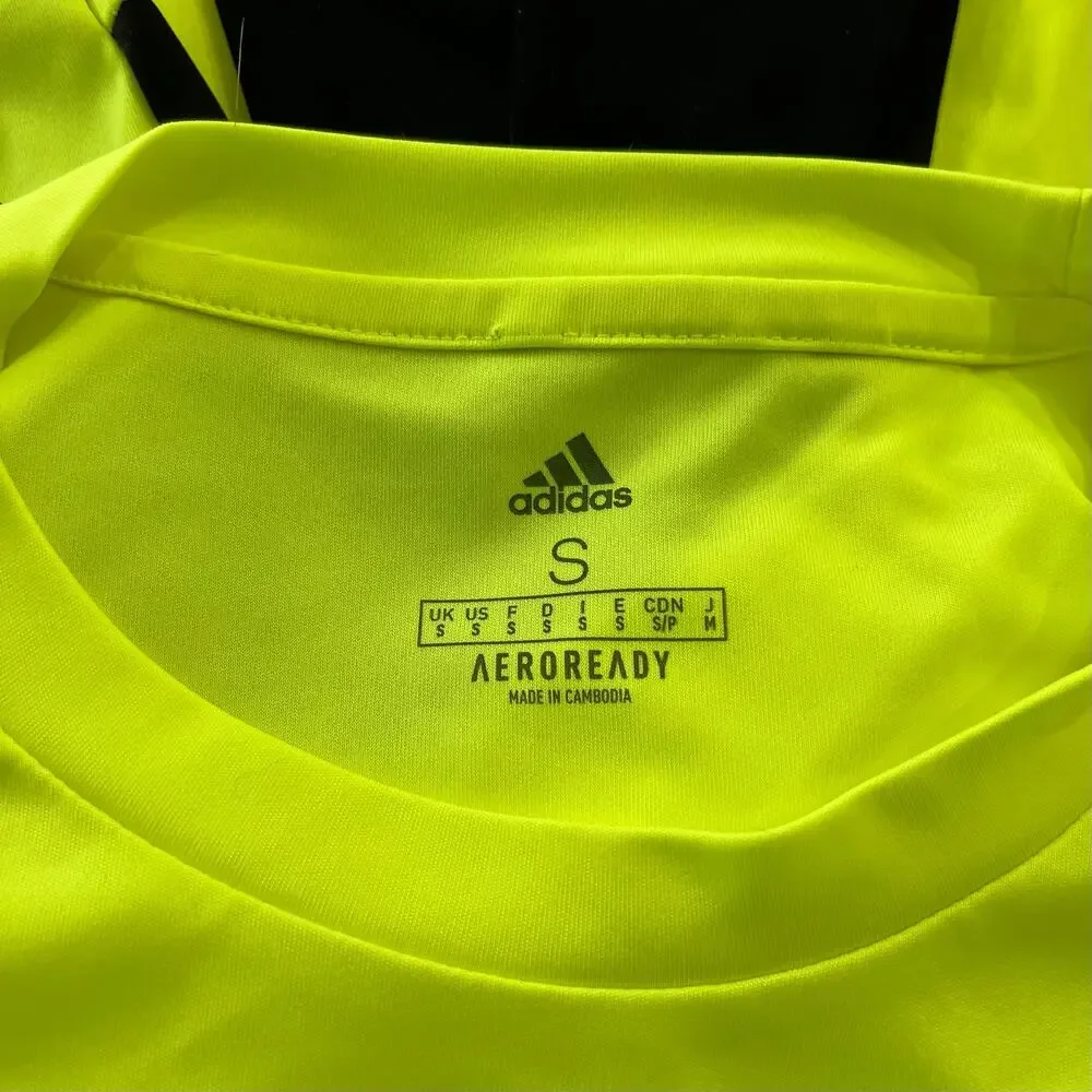 Adidas Men's SM Squadra 21 Aeroready Neon Yellow Long Sleeve Goal Keeper Jersey